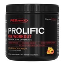 PEScience prolific pre trening pulver for menn og kvinner med L-Citrulline Nitric Oxid Booster, energi pulver & nootropic for fokus – preworkout uten Beta Alanine – 40 Scoops, Sour Peach Candy