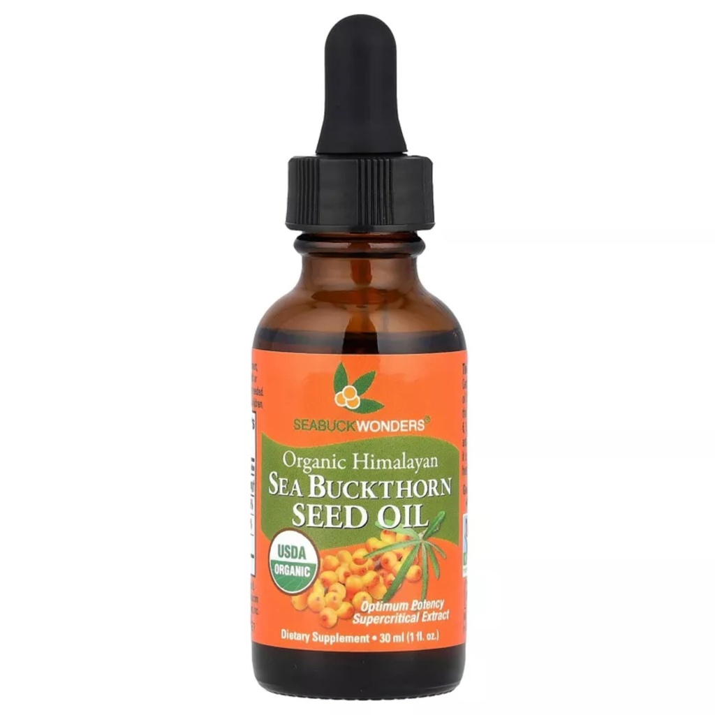 Seabuckwonders Sea Buckthorn frøolje, 100% sertifisert organisk, 1 FL OZ