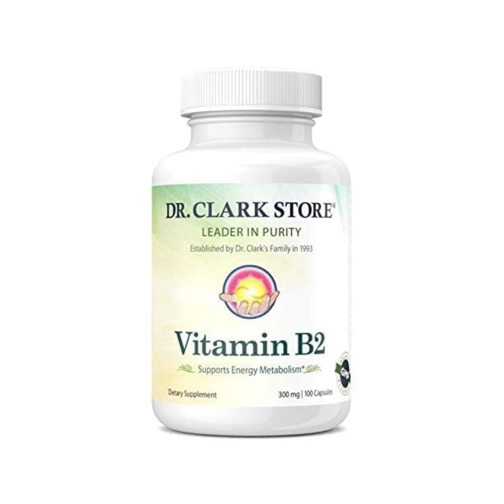 Dr. Clark vitamin B2 Supplement, 300 mg, 100 gelatin kapsler