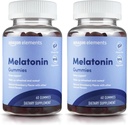 Elementer - Melatonin 10mg Gummies, støtter Restful Sleep, Jordbær, 60 greve (tidligere Revly) (Pack of 2)