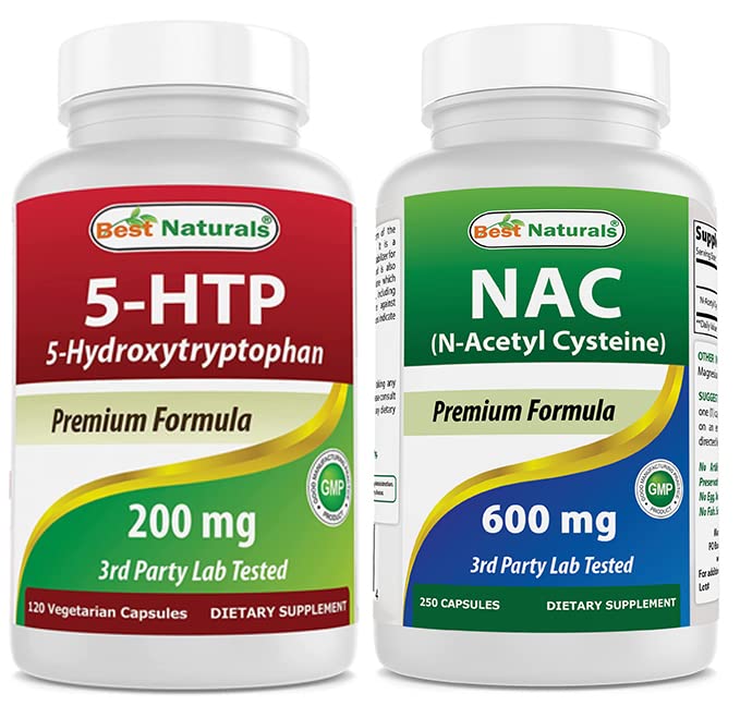 Beste Naturals 5-HTP 200 mg & NAC - N Acetyl Cysteine 600 mg