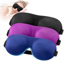 YIVIEW Sleep Mask for Back and Side Sleeper 3 Pack, 100% Blackout Eye Mask