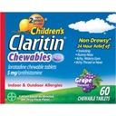 Barnes Claritin Chewables 24 HR Barn Allergi medisin, Grape, 60 greve