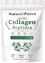 Naturens Nova Multi Collagen Peptides pulver - Type I,II,III,V,X med Biotin, Hyaluronsyre, vitamin C - Unflavored, lett oppløst, Ikke-GMO
