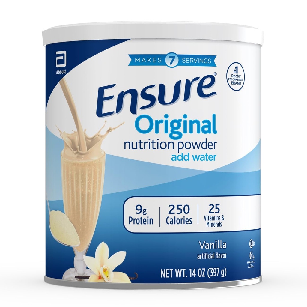 Sikre opprinnelige ernæringspulver med 9g protein per servering, Vanilla, 14 ounces