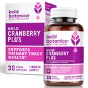 Bold Cranberry Plus – 36 mg PACs – 100% oppløselig PAC– Urin Tract UTI Support- Cranberry piller for kvinner og menn-med ikke-GMO vitamin C – 30 Vegan Capsules