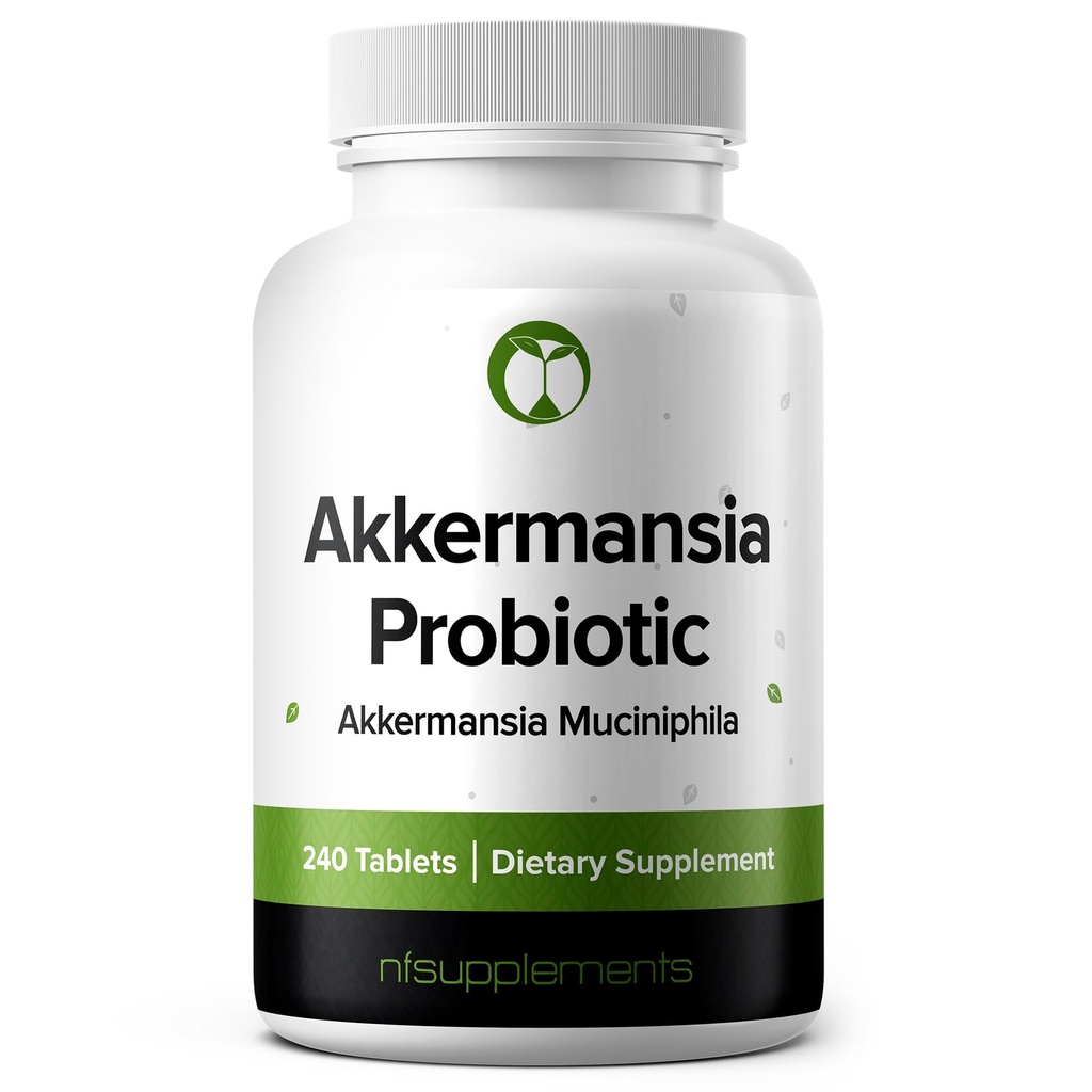 Akkermansia Mucinifila Probiotic Supplement 240 tabletter 100 millioner AFU Probiotika for menn og kvinner støtter intestinal digestiv og gut helse (240, Akkermansia Muciniphila)