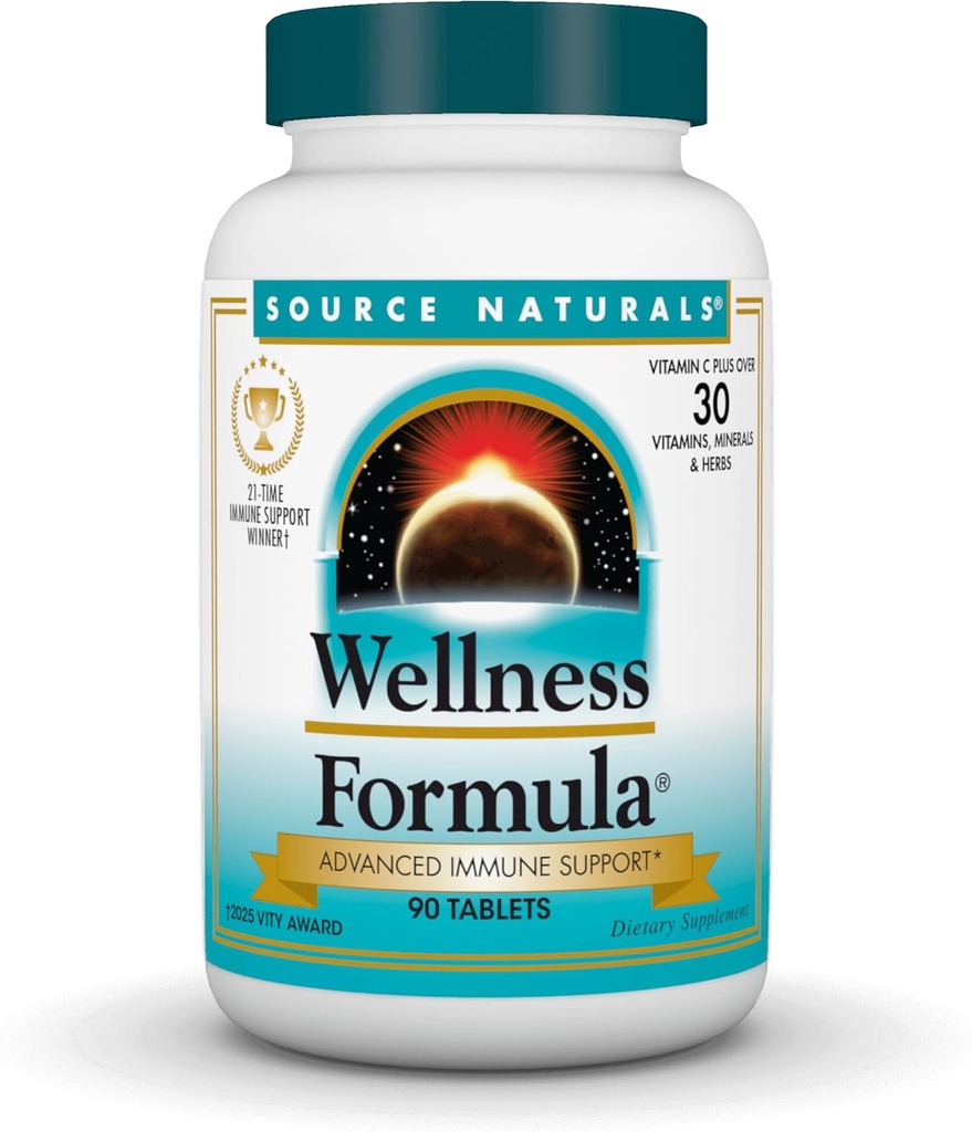 Kilde Naturals wellness Formula Bio-Aligned Vitaminer & Herbal Defense - immunsystem støtte Supplement og immunisme Booster * - 90 tabletter