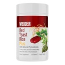 Weider Rød Yeast Rice Plus 1200mg, med 850mg naturlige fytosteroler, glutenfri, en måneds forsyning