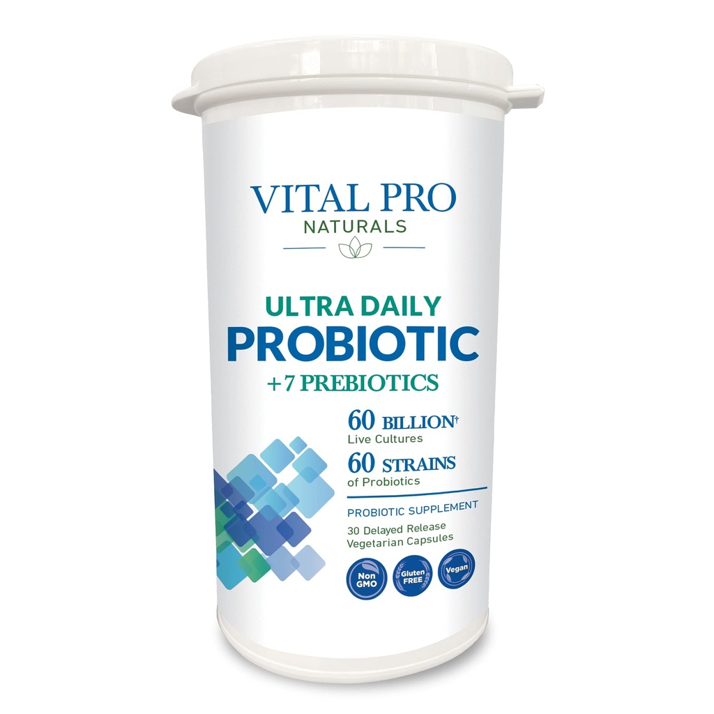 Vital Pro Naturals - Ultra Daily Probiotic Plus Prebiotika 30 Kapsler