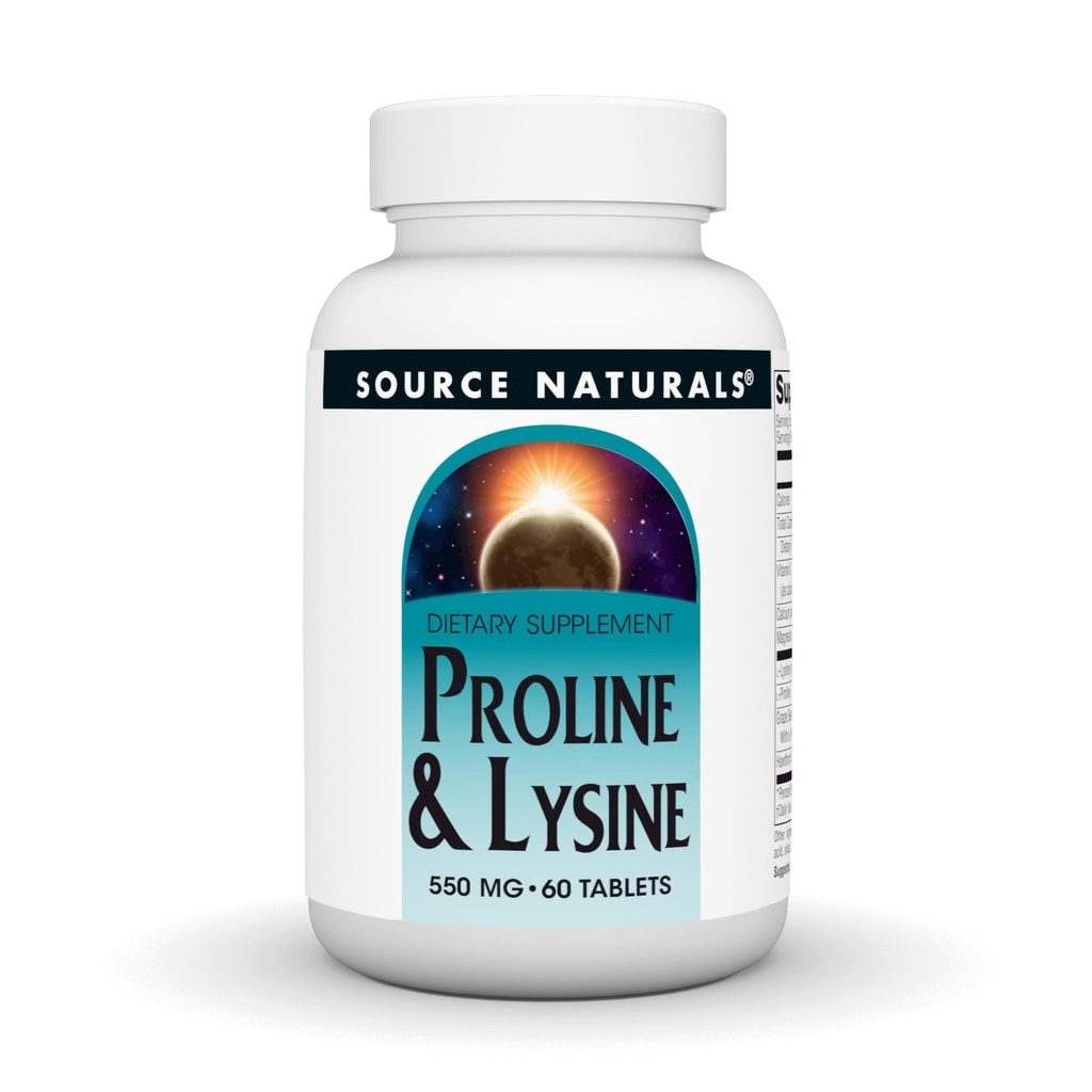 Kilde Naturals L-Proline & L-Lysine, 550mg - 60 tabletter