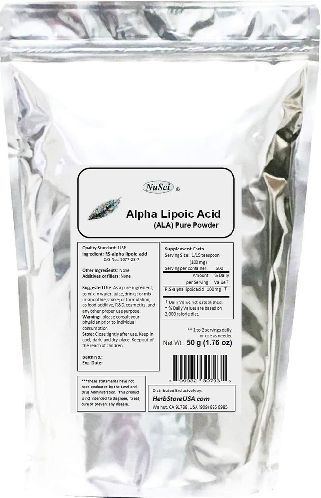 Rent ALA RS- Alpha Lipoic Acid pulver (50 gram (1,76 oz))