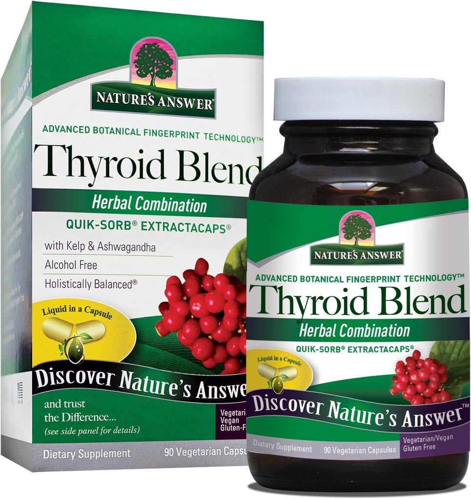 Naturens svar Thyroid Komplett blanding vegetariske kapsler 90 teller | støtter Thyroid | Naturlig energi Booster | fremmer metabolisme