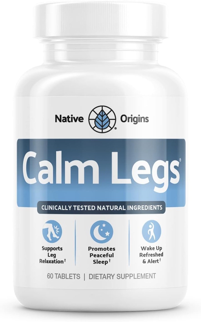 Naturlig for naturlig kløe, Crawling, Tingling og agitert bein med jern, magnesium og Valerian Root (60 tabletter)...