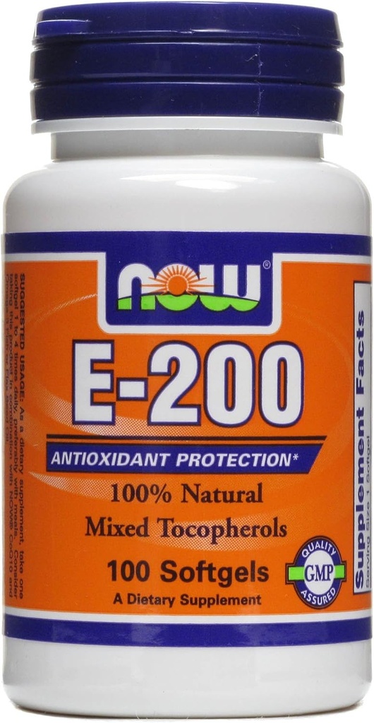 Vitamin E-200 IU 100 Softgels (pakke på 2)