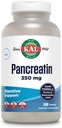 KAL Pancreatin 350mg, Digestive Enzymer for kvinner og menn, Pankreatiske Enzymer for Digestive Helse Støtte, Glutenfri, Ikke-GMO, Rask disintegrasjon, 60-dagers garanti, 500 serveringer, 500 tabletter