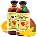 CHILDLIFE ESSENTIALS Kids Multivitamin & Mineral - Kids Vitaminer, Flytende Multivitamin for barn, Toddler Multivitaminer, Flytende vitaminer, Baby Multivitamin - Naturlig Orange & Mango, 8 Fl Oz (Pack of 2)