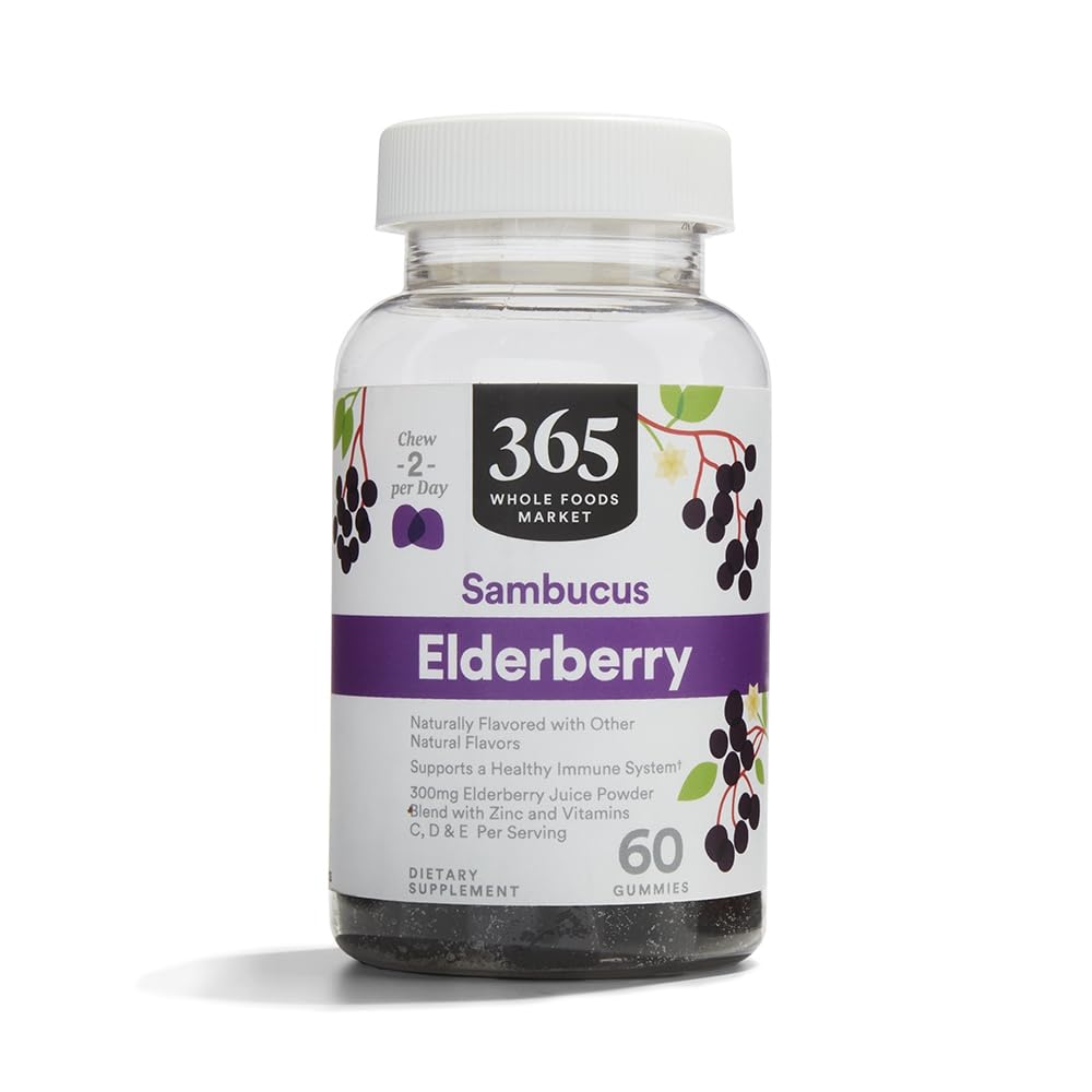 365 av hele matmarkedet, Elderberry Gummies, 60 greve