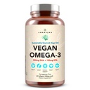 Amandean Vegan Omega 3 Supplement. Premium fiskeolje alternativ. Algae DHA & EPA. Carrageenan Free Softgels. Algal essensielle fettsyrer. Plantebasert hjerte, hjerne, øye, hud, immunstøtte. (60ct)