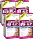 Brukt Ernæring Langere Sterkere Hår og negler - 60 Flytende Soft-Gels, Pakke med 4 - Biotin, Silica & Collagen - 120 Serveringer