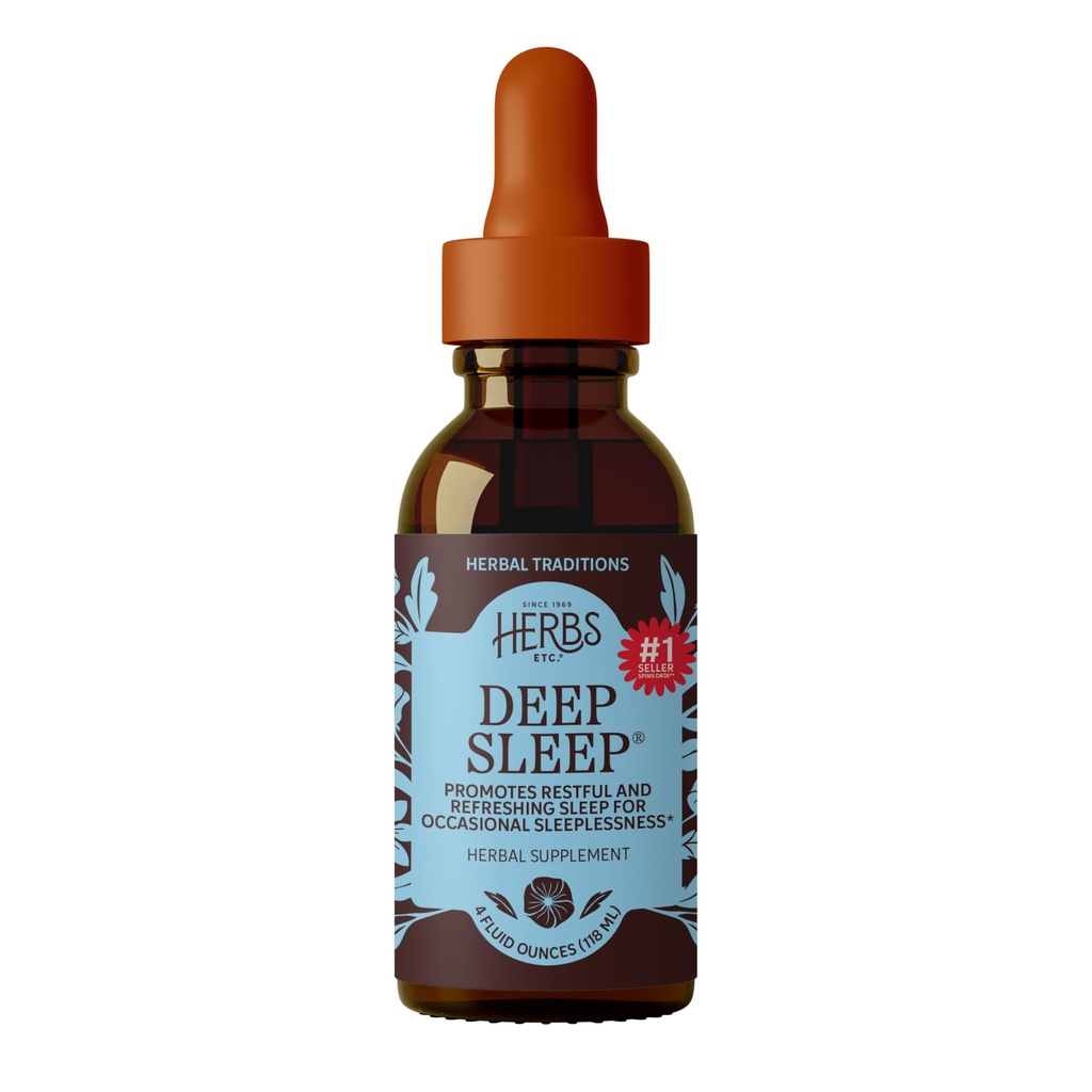Urter Etc. Deep Sleep Classic Liquid Extract - Herbal Supplement for Naturlig & Gentle Sleep Support - Restful Sleep Supplement med Passionflower, Kamille & Lemon Balm - 4 fl oz (157 Serveringer)