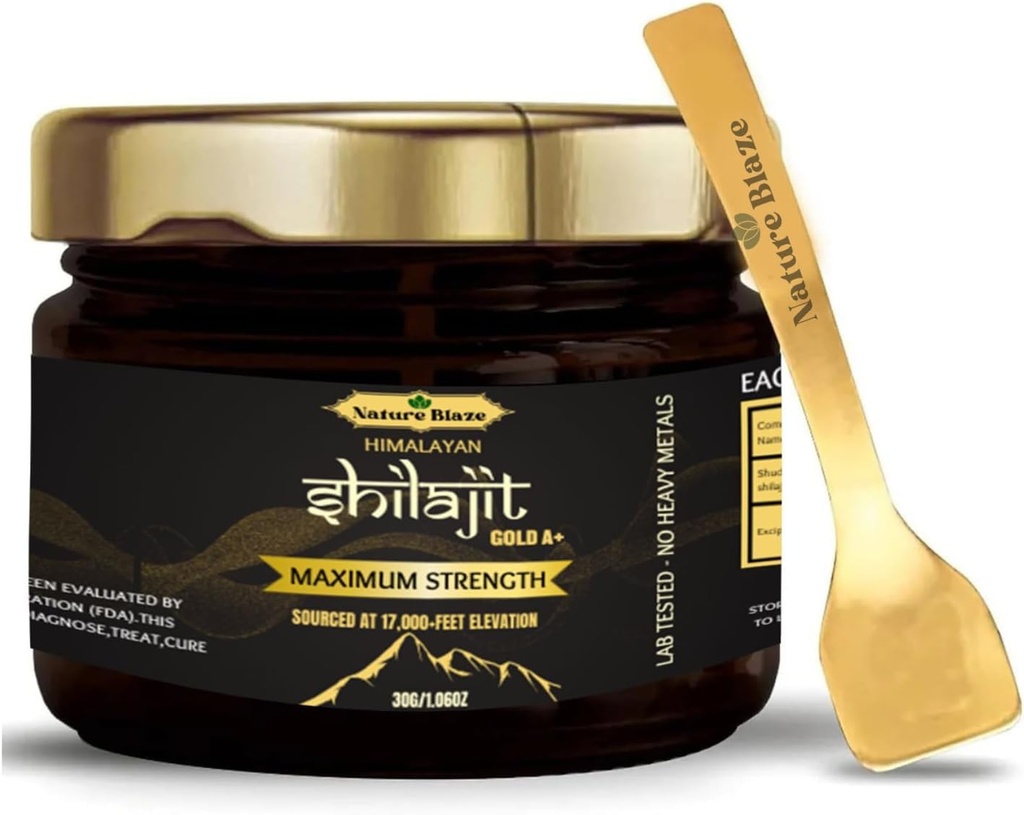 Ren naturlig Himalayan Shilajit Resin for menn og kvinner for energiforsterkning og immunstøtte (30Gm/1.0 Ounce)