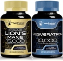 WELLNESS LABSRX Resveratrol kapsler 10000 - Lions Mane Supplement Kapsler