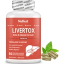 LiverTox - Advanced Liver Detox & Cleanse Formula - Herbal Liver Support med Melk Thistle, Turmeric, Artichoke, Dandelion, Beet & Zinc Hjelper Liver Funksjon & Digestion ® 60 Vegansk Kapsler