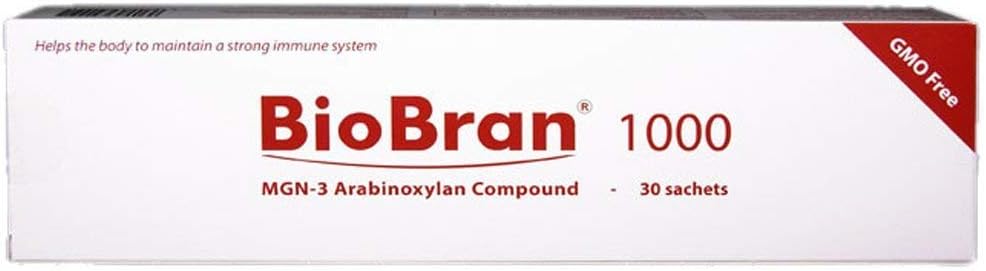 BioBran MGN-3 - ekstremt effektiv immunsystem Booster, fra å bryte ned Rice Bran med enzymer fra The Shitake Mushroom (1000 mg, 30 Sachets) laget i Japan, gratis DHL Express Frakt over hele verden