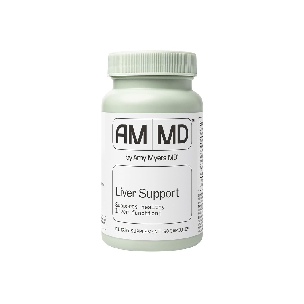 Amy Myers MD Liver Support - støtter sunn leverfunksjon, Detox Pathways & Antioksidant aktivitet - med Selenium, Melk Thistle, Turmeric - 60 Kapsler