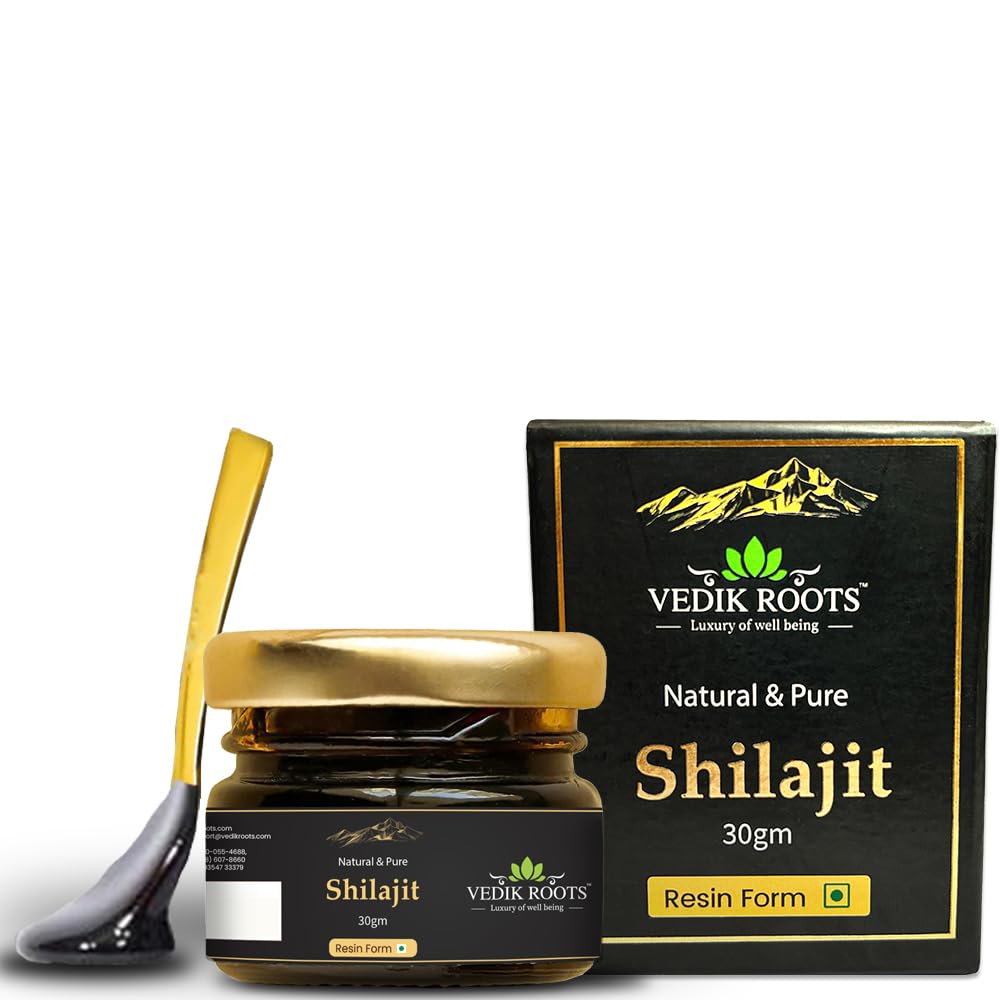 Ren Himalayan Shilajit Resin – Gullklasse 800mg | 85+ Spor Mineraler & 75% Fulvic Acid | Støtter energi, Stamina & Immune  Health Tredjeparts Lab Testet | 30g, 75 Serveringer