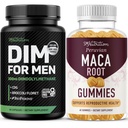 SMNutrition Maca Root Gummies & 300mg DIM Supplement for menn for testosteron og ytelsesstøtte | Styrke Maca Gummies Complex (30 serveringer) med DIM-kompleks for menn (60 serveringer)