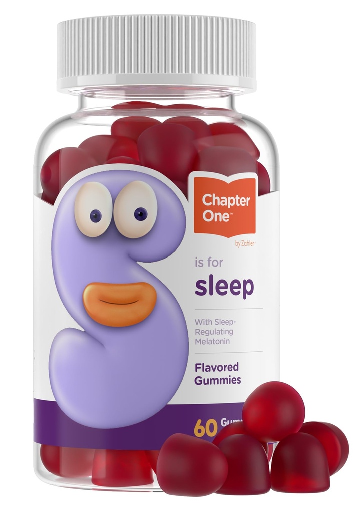 Zahler - Kapittel 1 sover Melatonin Gummies for barn og voksne (60 Flavored Gummies) 2,5 mg - Naturlige barn Melatonin Gummy for å sove