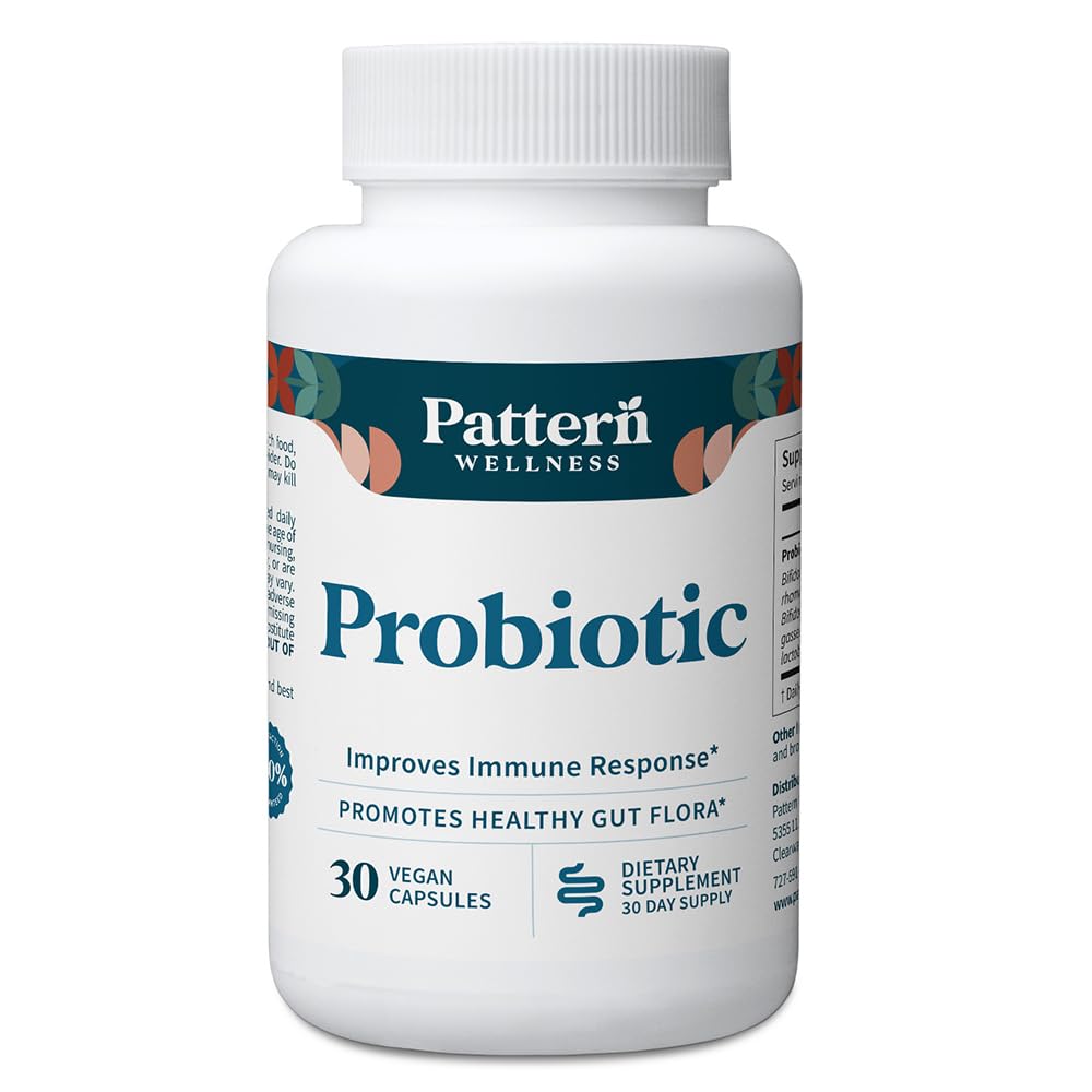 Mønster velvære Probiotiske Supplement - 51 milliarder CFU - støtter Digestive Balance & Gut Wellness - Mindfully Sourced, Non-GMO - 30 Vegansk Kapsler