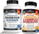 BioSchwartz høy absorpsjon Magnesium Glycinate 500 mg kapsler (2 måneders forsyning) Plus vitamin B kompleks med vitamin C (2 måneders forsyning)