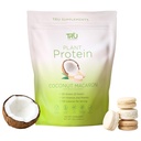 TRU Kosttilskudd Plante Basert protein pulver, BCAA, EAA, 20g Vegan Brown Rice & Pea Protein, 100 kalorier, 27 vitaminer, ingen kunstige flavors 25 serveringer (Coconut Macaron)