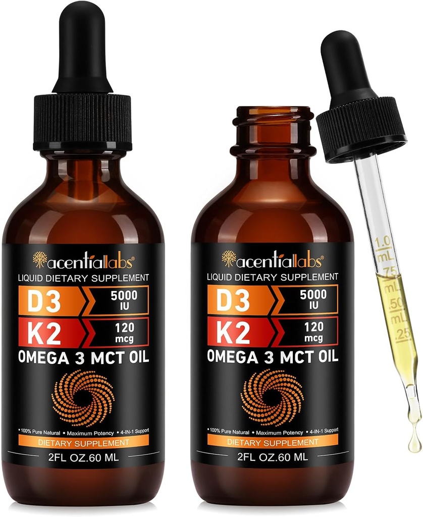 Væske vitamin D3 K2,Vitamin D-dråper,vitamin D3 K2,Litamin vitamin D,vitamin D-væske, organisk vitamin D, D3 K2-vitamin Supplement,vitamin D3 og K2,D3 K2 vitamin Supplement (2pack)