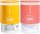 Forrige dag Multivitamin Gummier Bundle for kvinner og barn - Vitaminer A, B, C, D og K + Folat, Magnesium, sink, Biotin og mer - laget w/Organic frukter og grønnsaker, bare 2g sukker - 2-Pk, 30 dagers forsyning hver