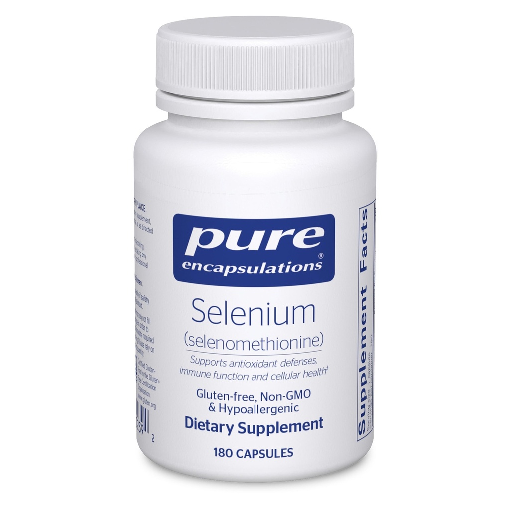 Ren innkapslinger Selenium - 200 mcg - for sunn cellefunksjon, immunsystem og antioksidant Forsvar - Mineral Supplement - Vegan & Glutenfri - 180 kapsler
