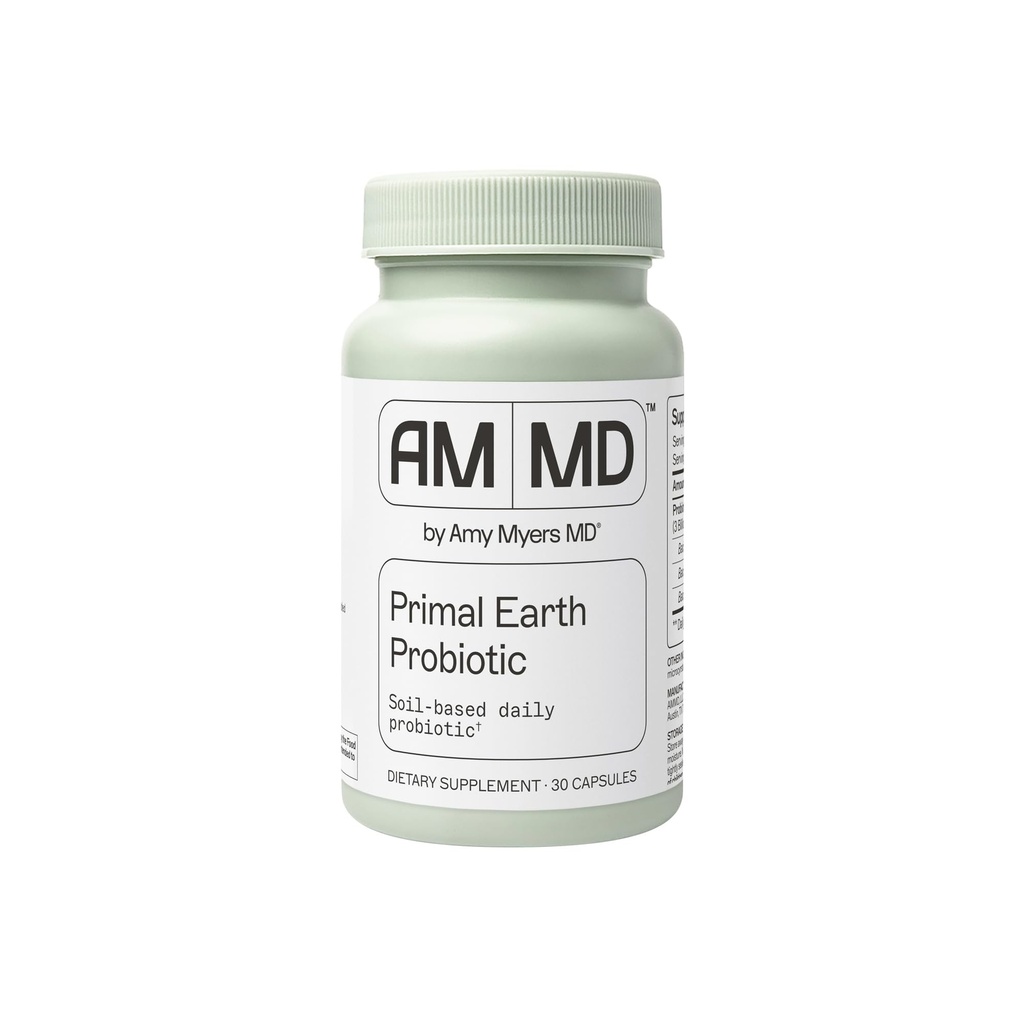 Amy Myers MD Primal Earth Probiotic - Digestive & Immune Support Supplement - Soil-basert Probiotic - Glutenfri og ikke-dairy - Paleo-vennlig voksen helse Supplement - 30 kapsler