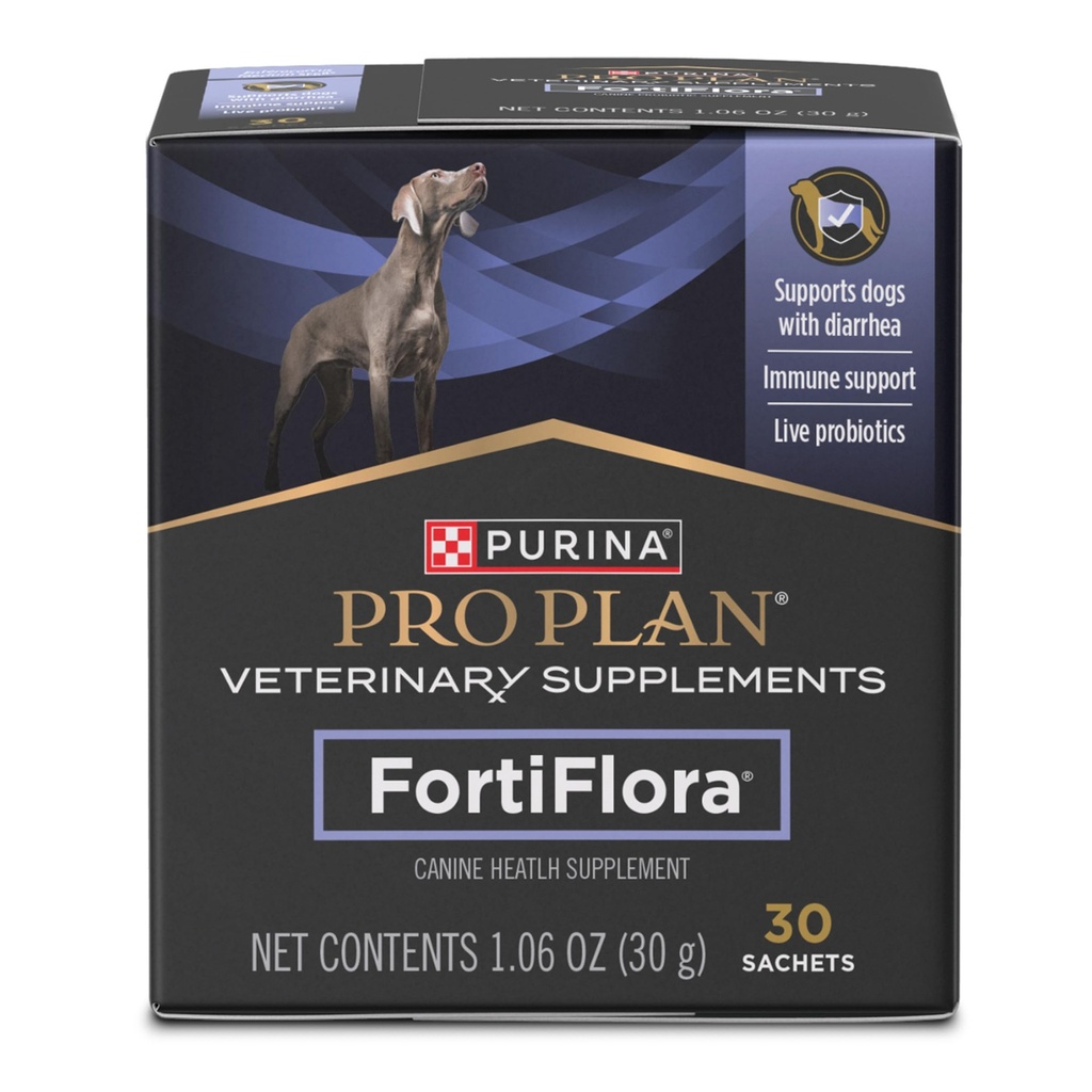 Purina Pro Plan Veterinær Supplements FortiFlora Dog Probiotic Supplement, Canine Næringstilskudd - 30 ct.