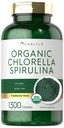 Carlyle organiske klorella spirulina tabletter | 1300 greve | 50/50 blanding | Ikke-GMO og glutenfri kosttilskudd