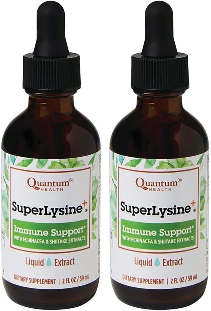 Quantum Super Lysin + væskeekstrakt 2 fl oz (59 ml) væske (pakke på 2)
