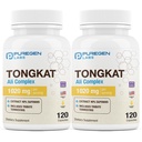 Puregen Labs Tongkat Ali Extract 200 til 1 for menn, 1020mg per servering, [høy styrke] Totalt 240 kapsler - Helse støtte for menn med 20mg Tribulus Terrestris ikke-GMO, Glutenfri, laget i USA