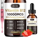 Vitamin B12 Fluid Drops Sublingual 10000 mhg, Triple B-12 Complex Supplement, Metyl & Metylcobalamin blanding for kvinner og menn, Mood & Energy Booster, Methylated B 12 for metabolisme og helse støtte