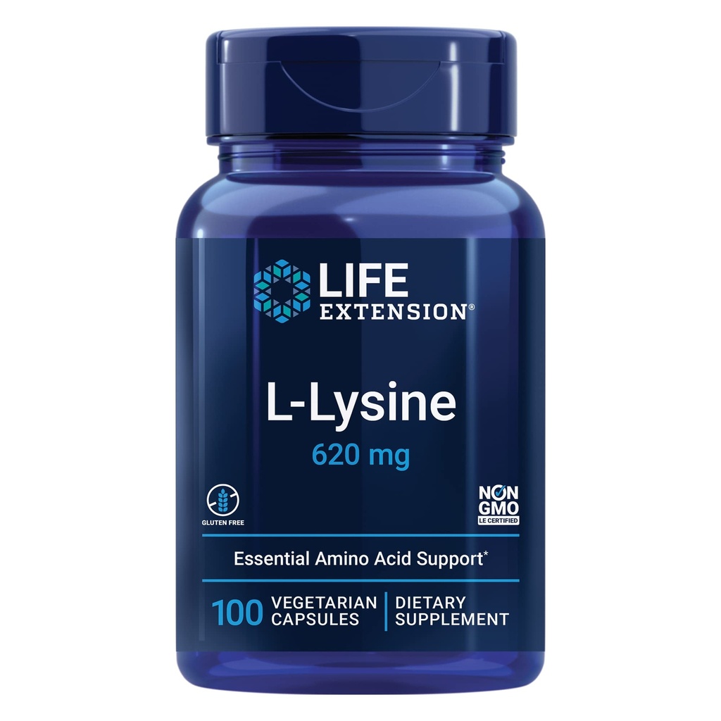 Livsforlengelse NAC 600mg Antioksidant Immun Support & L-Lysine 620mg for sunn stressrespons 100 kapsler