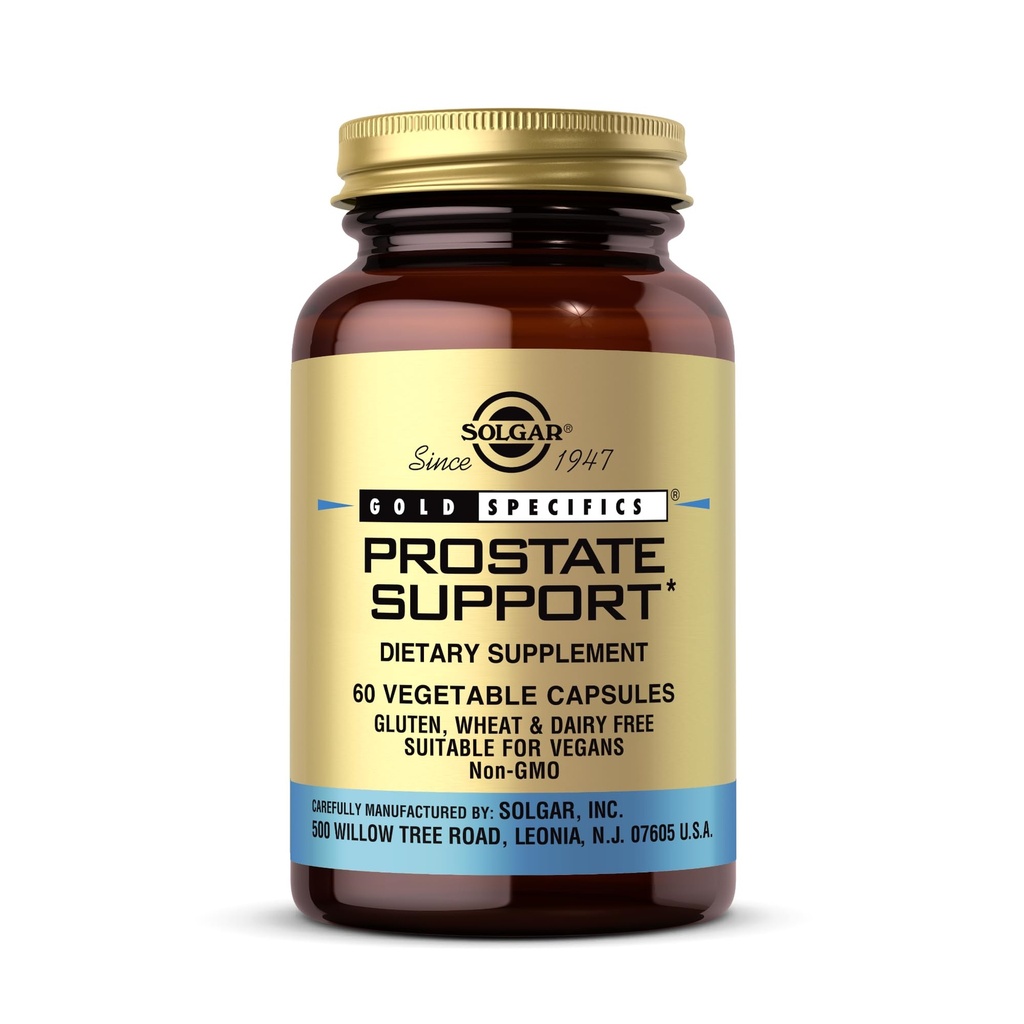 Solgar Prostata Support - 60 Grønnsaker Kapsler - Ikke-GMO, Vegan, Glutenfri & Dairy Gratis - 30 Services