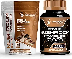 WELLNESS LABSRX Mushroom Powder 2000mg - Mushroom Supplement Kapsler