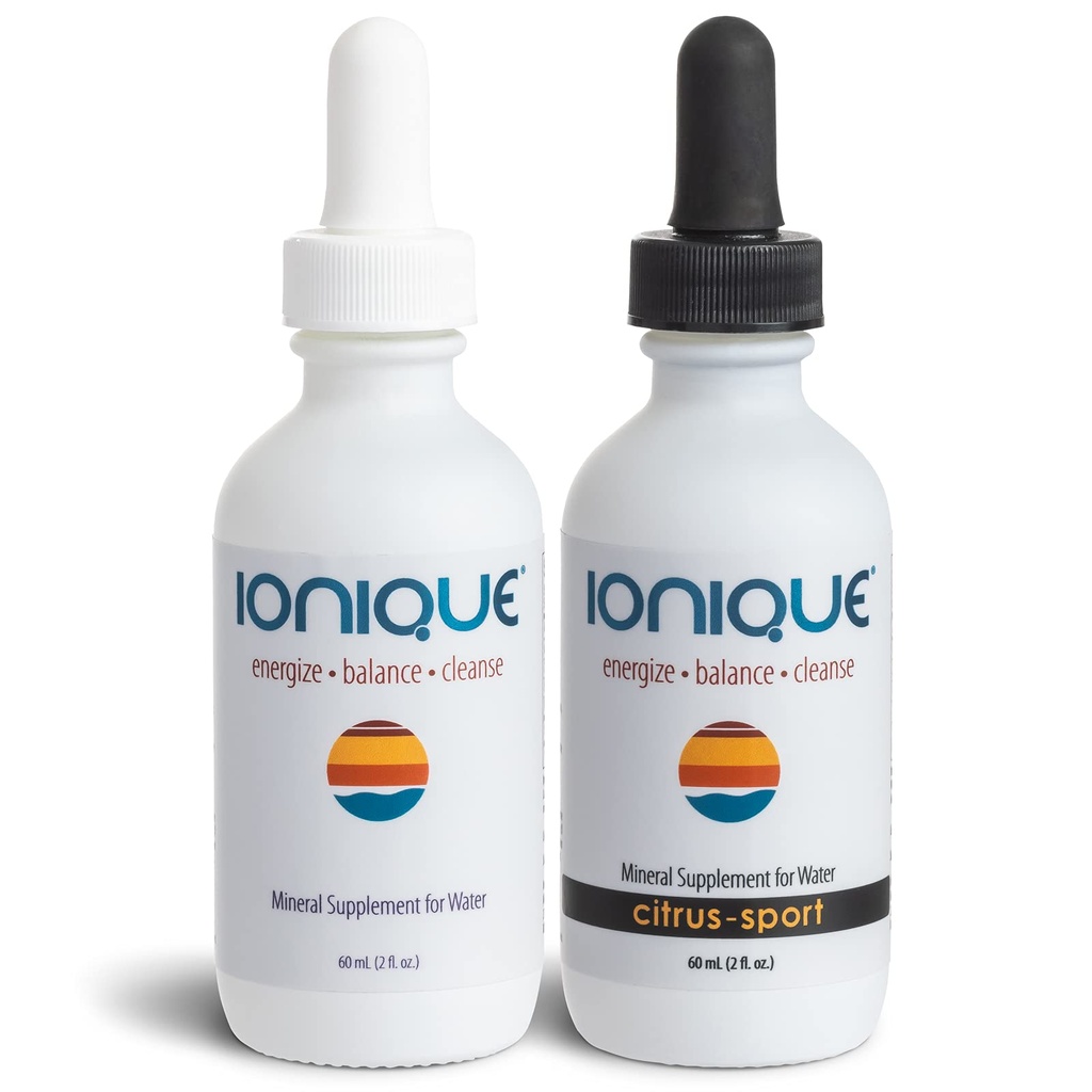 Mineral Supplement for vann - Gjør Ultra-Premium Mineral Water - Magnesium, Trace Mineral & Electrolyte Hydration System, Mineralize filtrert og RO vann, To 2 oz flasker flytende dråper