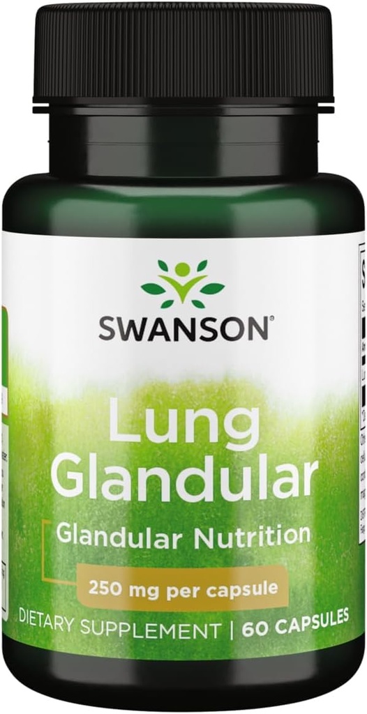 Swanson Raw Lung Glandular 250 Milligrams 60 Kapsler